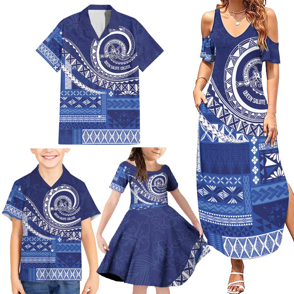 Queen Salote College 100th Anniversary Family Matching Summer Maxi Dress and Hawaiian Shirt QSC Royal Girls - Polynesian Pride