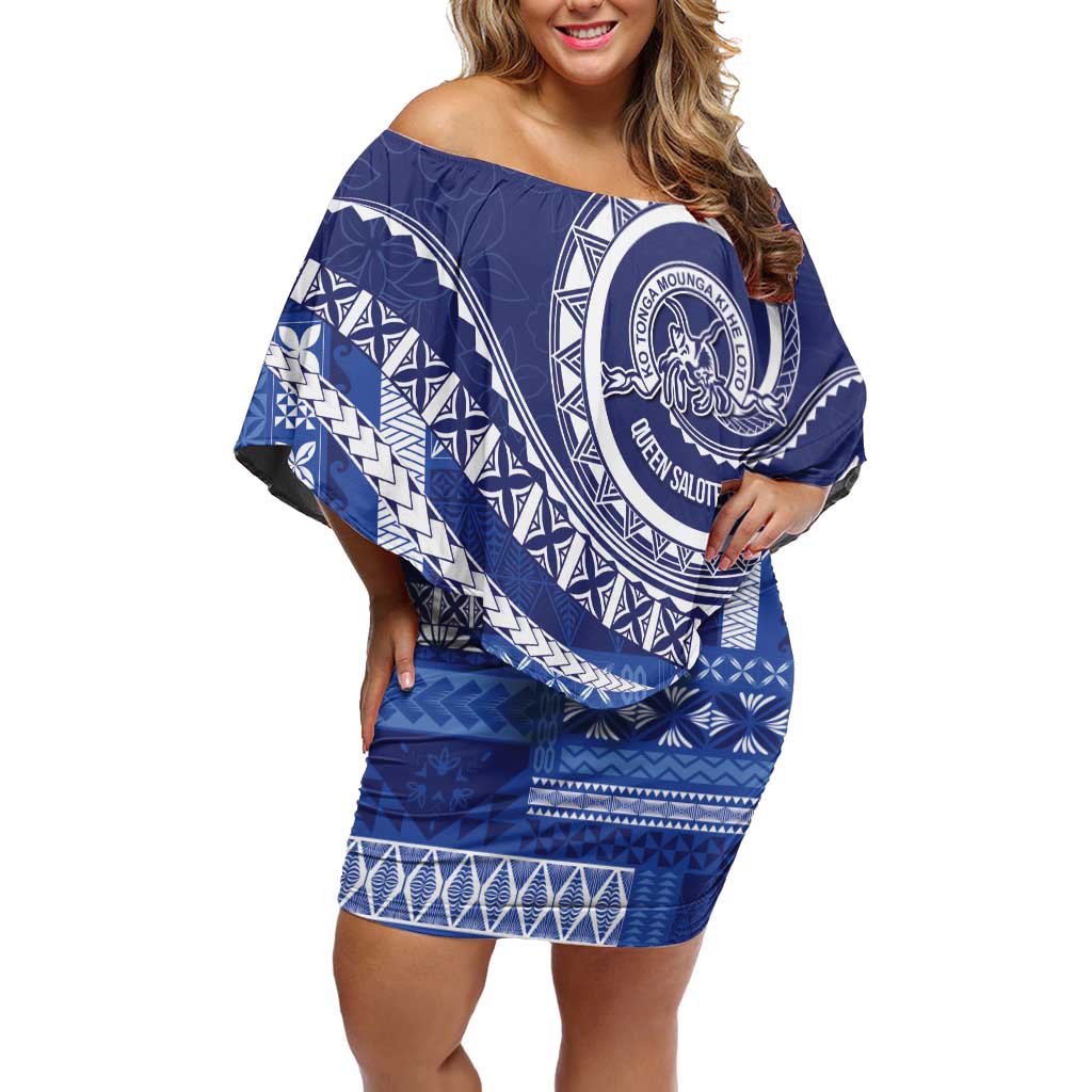 Queen Salote College 100th Anniversary Off Shoulder Short Dress QSC Royal Girls - Polynesian Pride