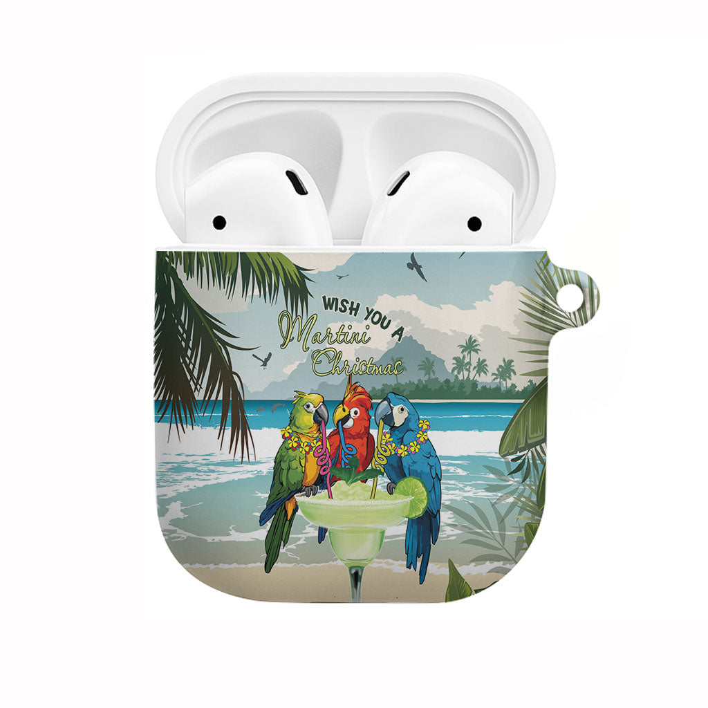 Wish You A Merry Martini Christmas AirPods Case Cocktail Parrot-dise LT7 Multicolor - Polynesian Pride