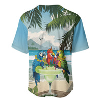 Wish You A Merry Martini Christmas Baseball Jersey Cocktail Parrot-dise LT7 - Polynesian Pride