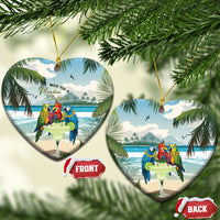 Wish You A Merry Martini Christmas Ceramic Ornament Cocktail Parrot-dise LT7 Heart Multicolor - Polynesian Pride