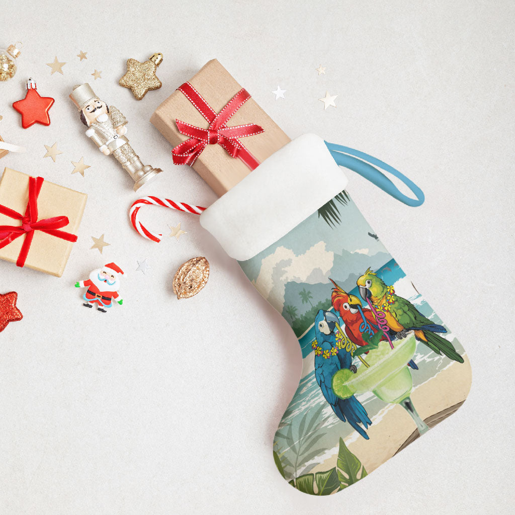 Wish You A Merry Martini Christmas Stocking Cocktail Parrot-dise