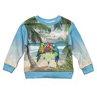 Wish You A Merry Martini Christmas Kid Ugly Christmas Sweater Cocktail Parrot-dise LT7 Kid Multicolor - Polynesian Pride