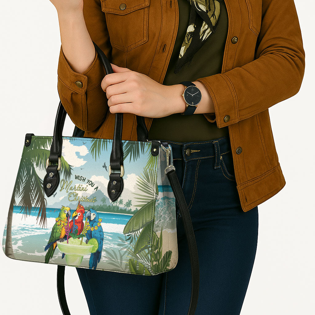 Wish You A Merry Martini Christmas Leather Bag Cocktail Parrot-dise LT7 - Polynesian Pride