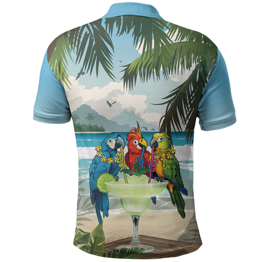 Wish You A Merry Martini Christmas Polo Shirt Cocktail Parrot-dise LT7 - Polynesian Pride
