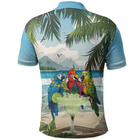 Wish You A Merry Martini Christmas Polo Shirt Cocktail Parrot-dise LT7 - Polynesian Pride