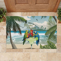 Wish You A Merry Martini Christmas Rubber Doormat Cocktail Parrot-dise LT7 Multicolor - Polynesian Pride