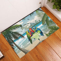 Wish You A Merry Martini Christmas Rubber Doormat Cocktail Parrot-dise LT7 - Polynesian Pride