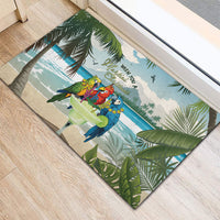 Wish You A Merry Martini Christmas Rubber Doormat Cocktail Parrot-dise LT7 - Polynesian Pride