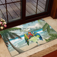 Wish You A Merry Martini Christmas Rubber Doormat Cocktail Parrot-dise LT7 - Polynesian Pride