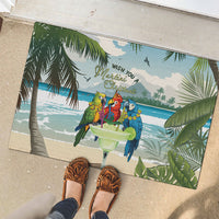 Wish You A Merry Martini Christmas Rubber Doormat Cocktail Parrot-dise LT7 - Polynesian Pride