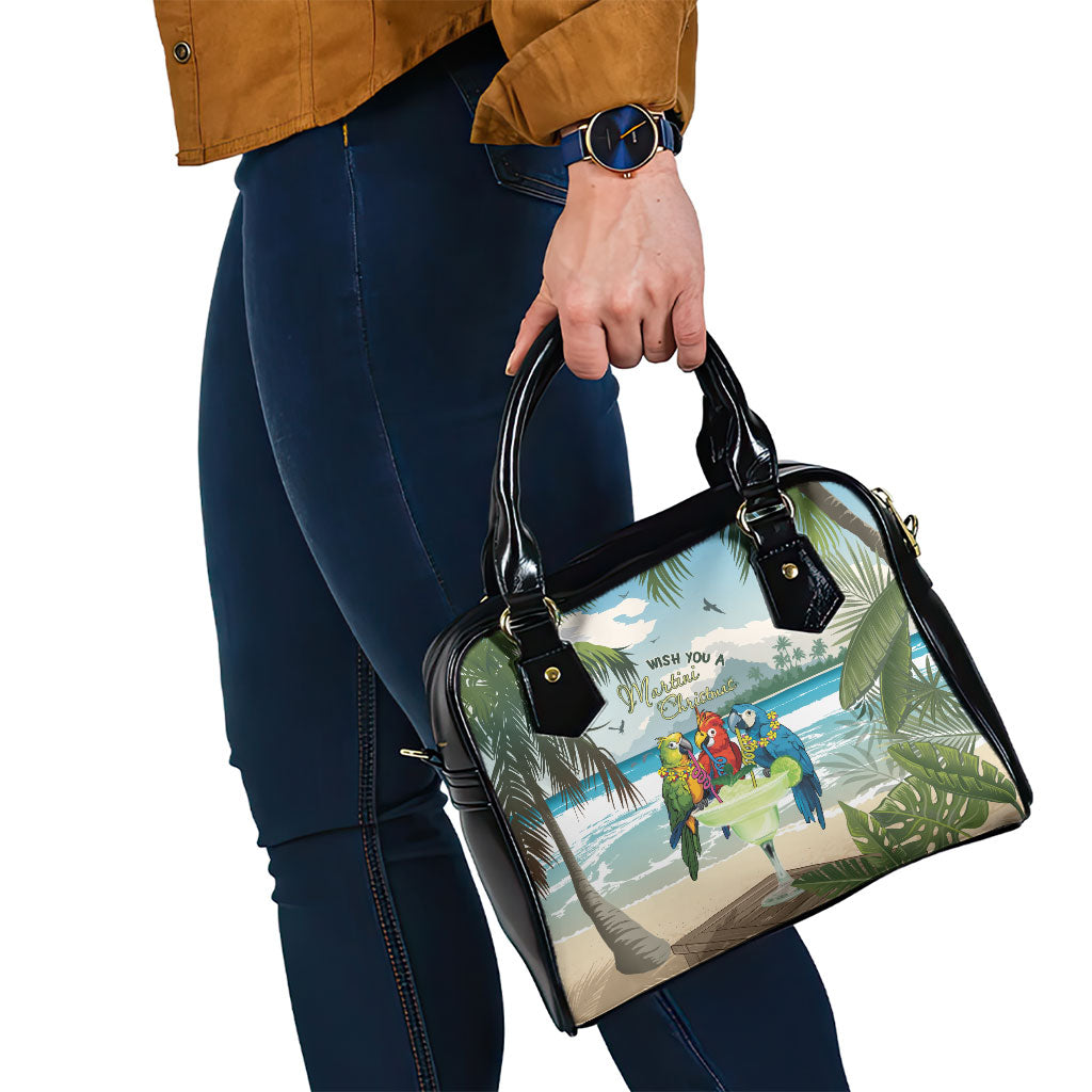 Wish You A Merry Martini Christmas Shoulder Handbag Cocktail Parrot-dise LT7 - Polynesian Pride