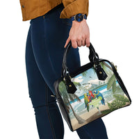 Wish You A Merry Martini Christmas Shoulder Handbag Cocktail Parrot-dise LT7 - Polynesian Pride