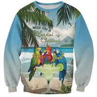 Wish You A Merry Martini Christmas Sweatshirt Cocktail Parrot-dise LT7 Unisex Multicolor - Polynesian Pride