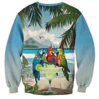 Wish You A Merry Martini Christmas Sweatshirt Cocktail Parrot-dise LT7 - Polynesian Pride
