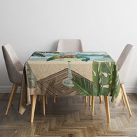 Wish You A Merry Martini Christmas Tablecloth Cocktail Parrot-dise LT7 - Polynesian Pride