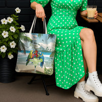 Wish You A Merry Martini Christmas Tote Bag Cocktail Parrot-dise LT7 - Polynesian Pride