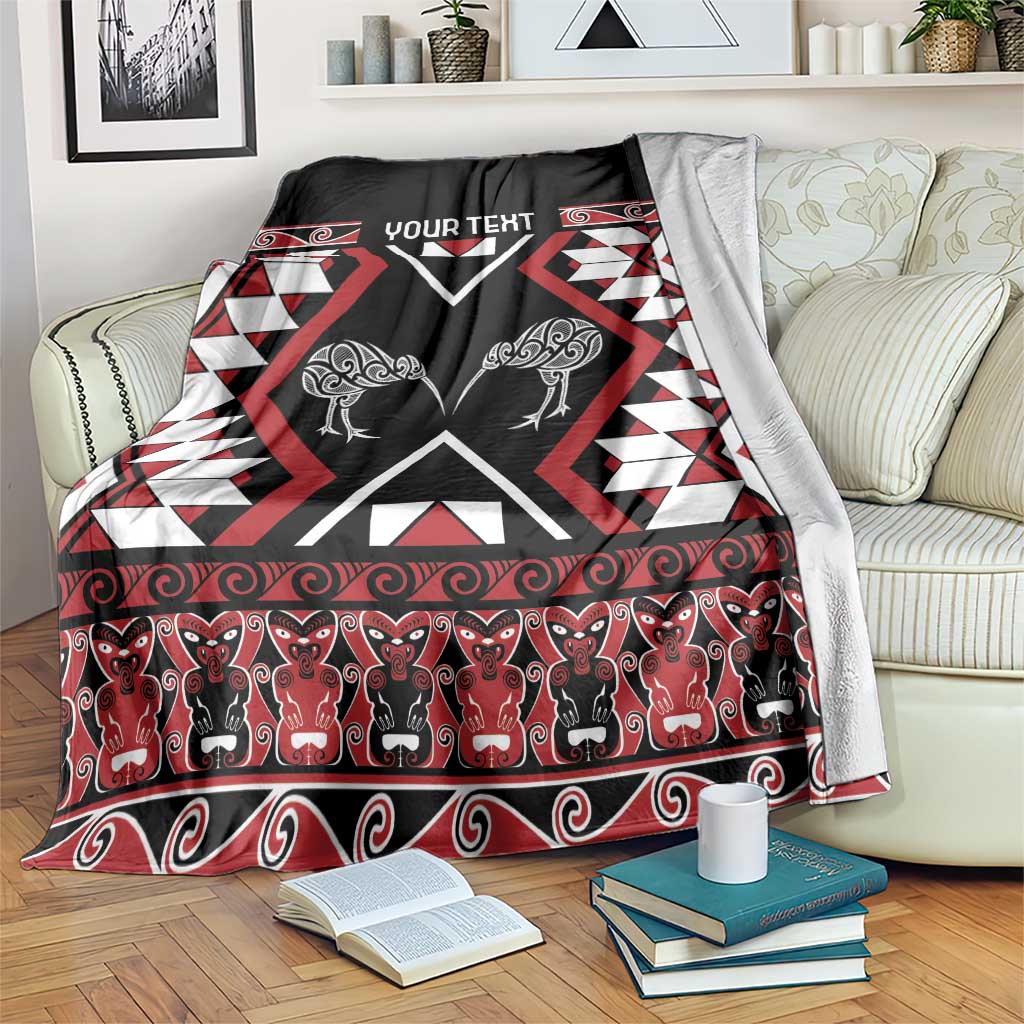 Personalised Taniko Motifs Aotearoa Blanket Waitangi Kowhaiwhai Kiwi