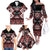 Personalised Taniko Motifs Aotearoa Family Matching Off The Shoulder Long Sleeve Dress and Hawaiian Shirt Waitangi Kowhaiwhai Kiwi