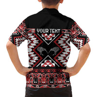 Personalised Taniko Motifs Aotearoa Family Matching Tank Maxi Dress and Hawaiian Shirt Waitangi Kowhaiwhai Kiwi
