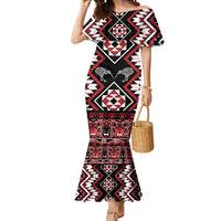 Personalised Taniko Motifs Aotearoa Mermaid Dress Waitangi Kowhaiwhai Kiwi