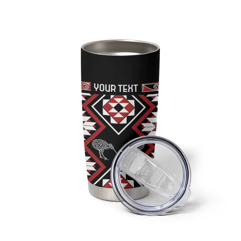 Personalised Taniko Motifs Aotearoa Tumbler Cup Waitangi Kowhaiwhai Kiwi