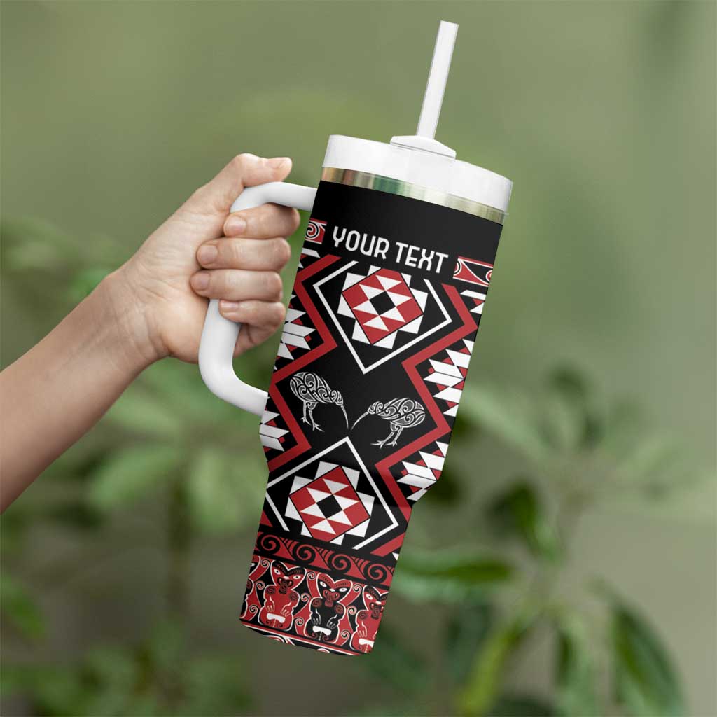 Personalised Taniko Motifs Aotearoa Tumbler With Handle Waitangi Kowhaiwhai Kiwi