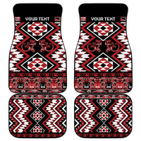 Personalised Aotearoa Waitangi Car Mats Taniko Motifs - Mania Gecko
