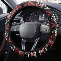 Aotearoa Waitangi Steering Wheel Cover Taniko Motifs - Mania Gecko