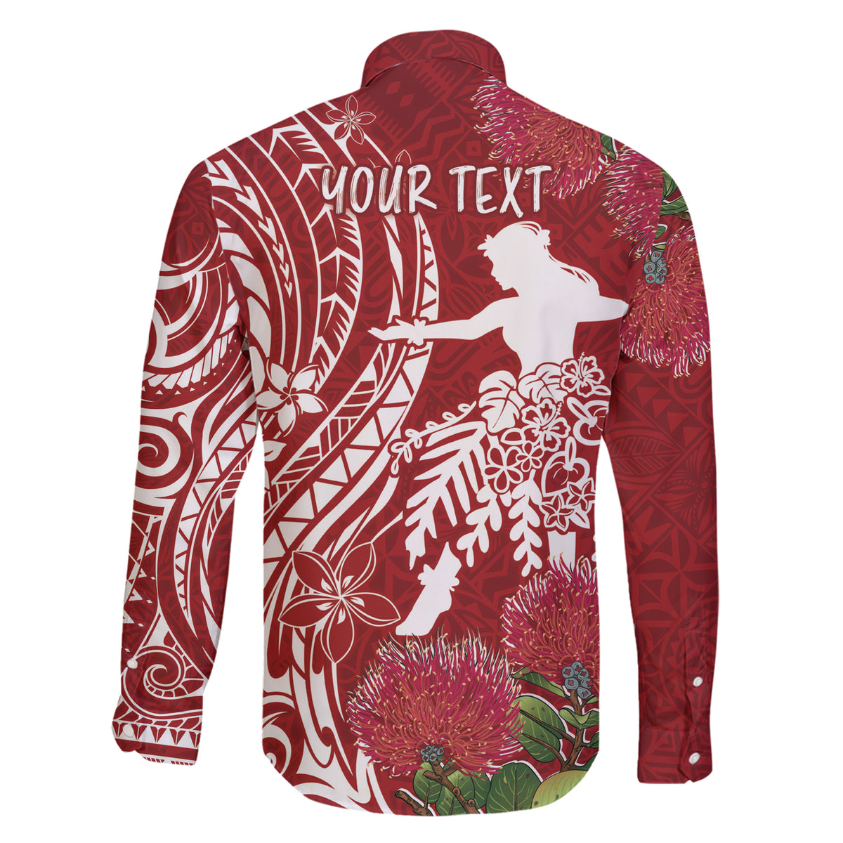 Personalised Hawaii Wahine Family Matching Short Sleeve Bodycon Dress and Hawaiian Shirt Women's Day Ohia Lehua LT7 - Polynesian Pride