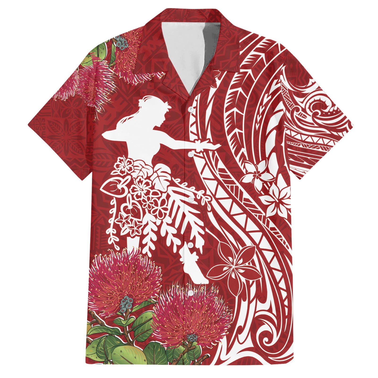 Personalised Hawaii Wahine Hawaiian Shirt Women's Day Ohia Lehua LT7 Red - Polynesian Pride