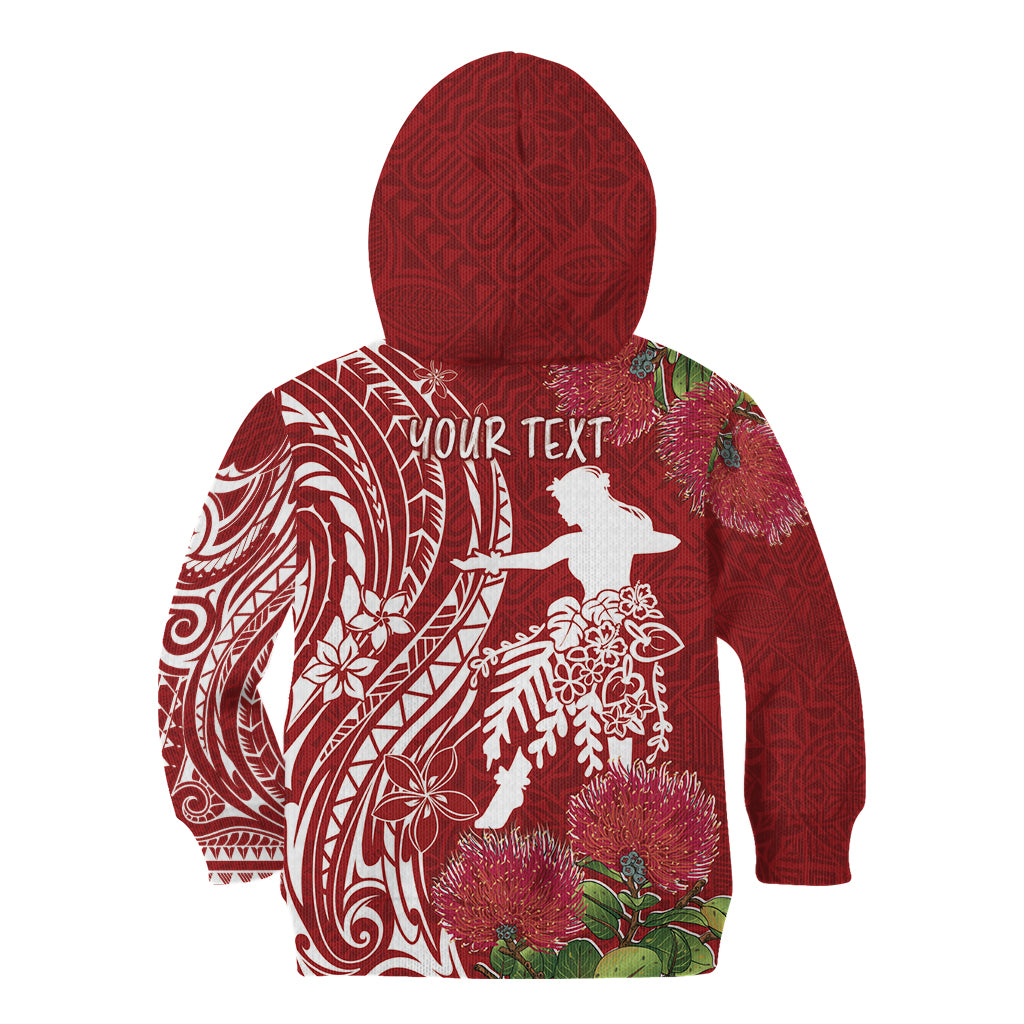 Personalised Hawaii Wahine Kid Hoodie Women's Day Ohia Lehua LT7 - Polynesian Pride