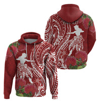 Personalised Hawaii Wahine Zip Hoodie Women's Day Ohia Lehua LT7 - Polynesian Pride