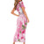 Personalised Hawaii Wahine Short Sleeve Bodycon Dress Women's Day Maui Lokelani Roses LT7 - Polynesian Pride