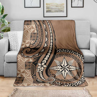 Tonga Ngatu Blanket Vintage Brown Manulua Motifs