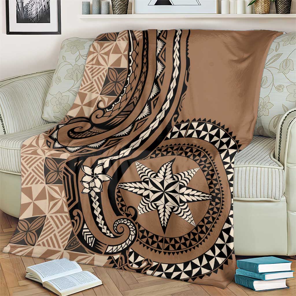 Tonga Ngatu Blanket Vintage Brown Manulua Motifs