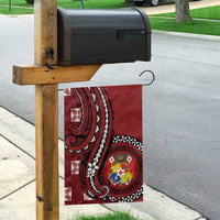 Tonga Ngatu Garden Flag Iconic Red Manulua Motifs