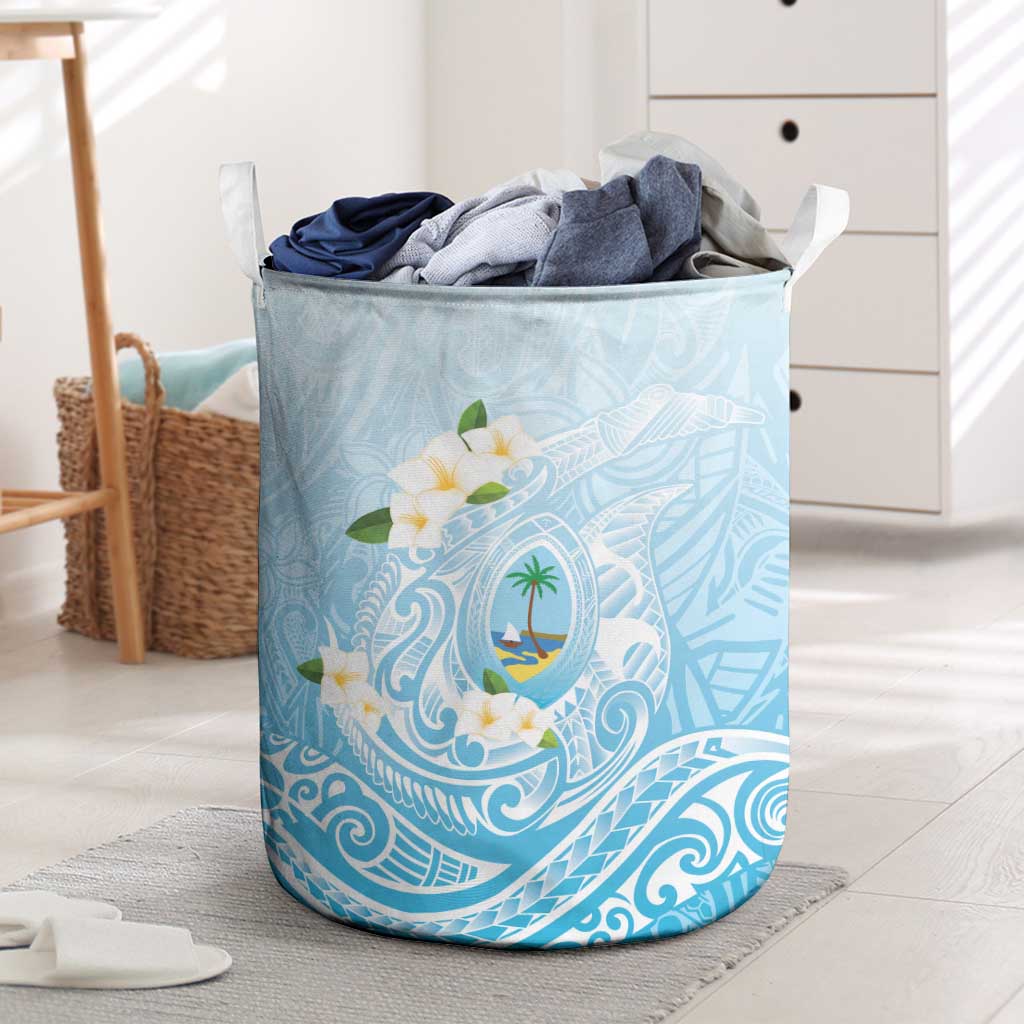 Guam Fishhook Mix Guasali Flowers Laundry Basket Dreaming Turquoise