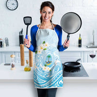 Guam Fishhook Mix Guasali Flowers Apron Dreaming Turquoise