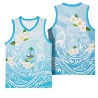 Guam Fishhook Mix Guasali Flowers Basketball Jersey Dreaming Turquoise