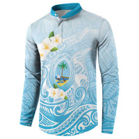 Guam Fishhook Mix Guasali Flowers Button Sweatshirt Dreaming Turquoise