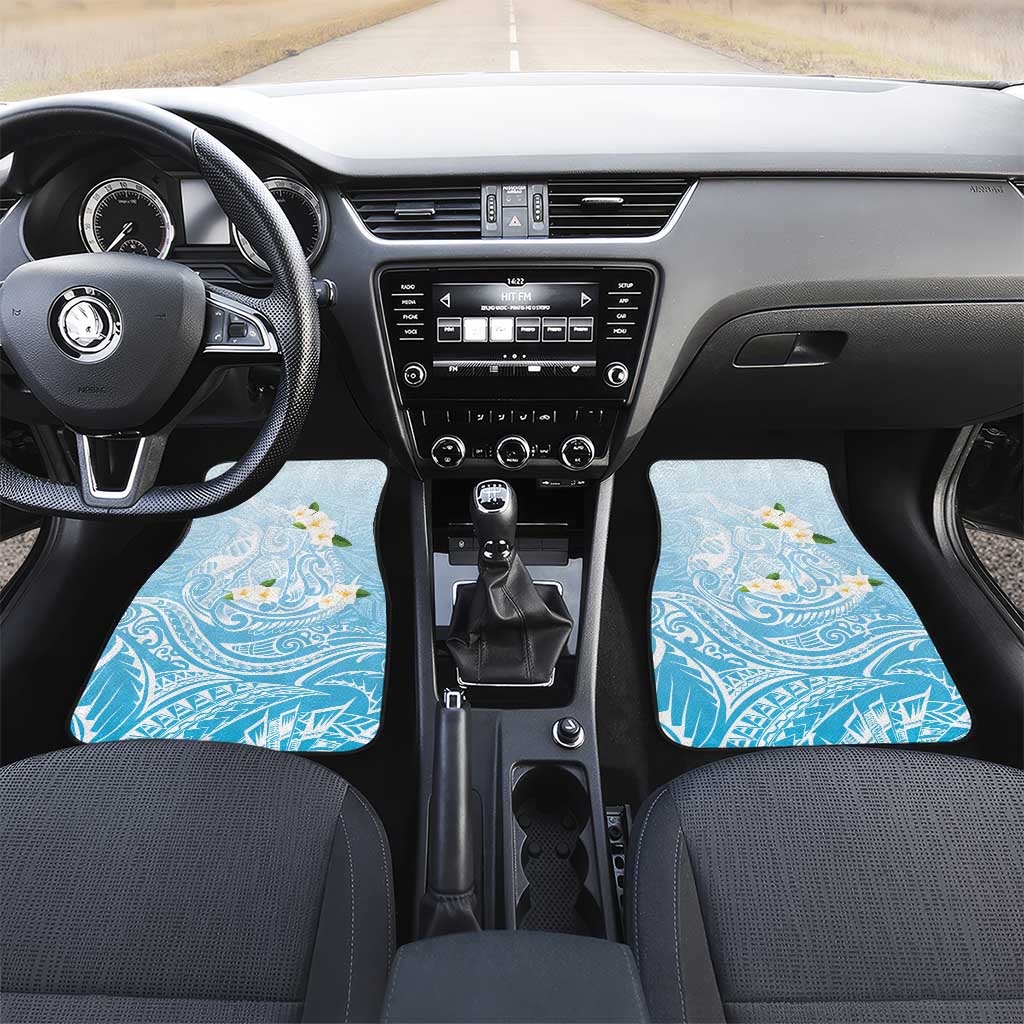 Guam Fishhook Mix Guasali Flowers Car Mats Dreaming Turquoise