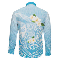 Guam Fishhook Mix Guasali Flowers Family Matching Off Shoulder Short Dress and Hawaiian Shirt Dreaming Turquoise LT7 - Polynesian Pride