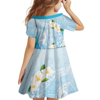 Guam Fishhook Mix Guasali Flowers Family Matching Summer Maxi Dress and Hawaiian Shirt Dreaming Turquoise LT7 - Polynesian Pride