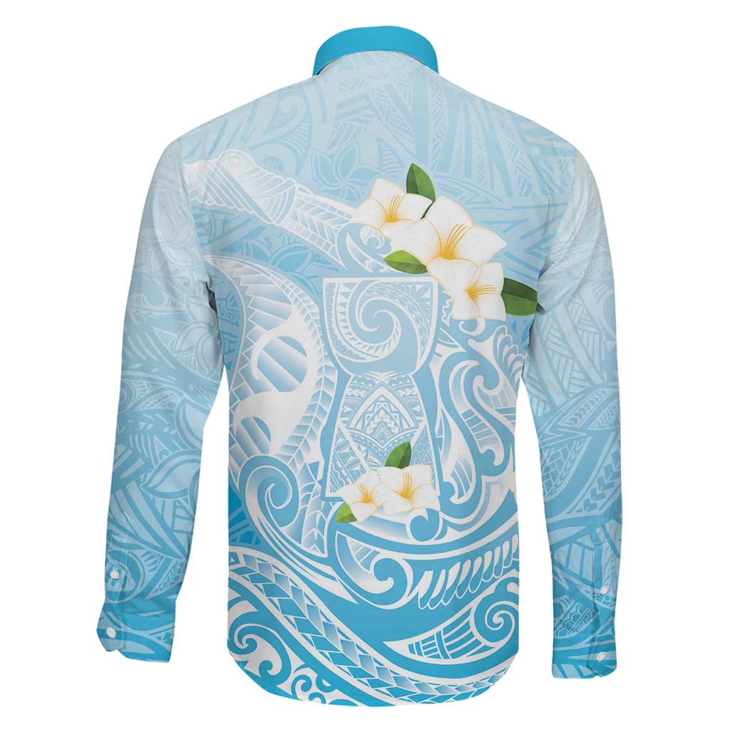 Guam Fishhook Mix Guasali Flowers Family Matching Summer Maxi Dress and Hawaiian Shirt Dreaming Turquoise LT7 - Polynesian Pride