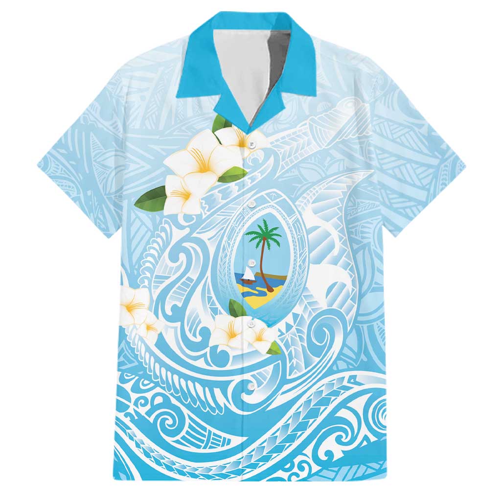 Guam Fishhook Mix Guasali Flowers Family Matching Tank Maxi Dress and Hawaiian Shirt Dreaming Turquoise LT7 Dad's Shirt - Short Sleeve Turquoise - Polynesian Pride