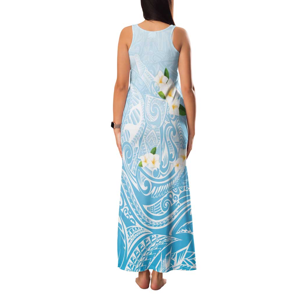 Guam Fishhook Mix Guasali Flowers Family Matching Tank Maxi Dress and Hawaiian Shirt Dreaming Turquoise LT7 - Polynesian Pride
