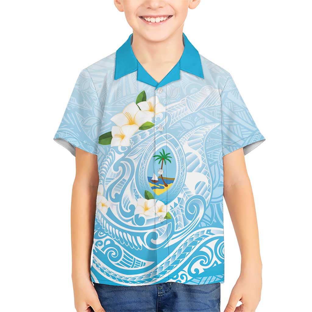 Guam Fishhook Mix Guasali Flowers Hawaiian Shirt Dreaming Turquoise