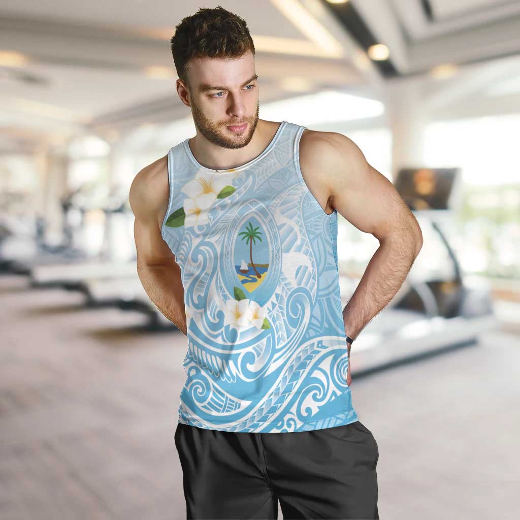 Guam Fishhook Mix Guasali Flowers Men Tank Top Dreaming Turquoise