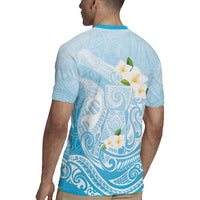 Guam Fishhook Mix Guasali Flowers Rugby Jersey Dreaming Turquoise